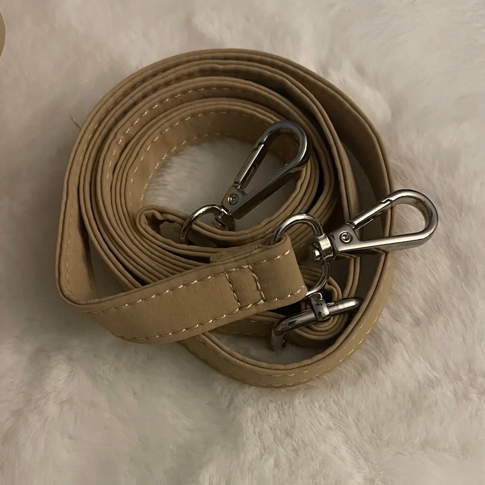 WestBronco- Tan Nylon Quilted Handbag with Bow charm
